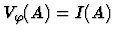 $V_\varphi(A) = I(A)$