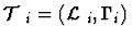 $\mbox {$\mathcal T$ }_i=(\mbox {$\mathcal L$ }_i,\Gamma_i)$